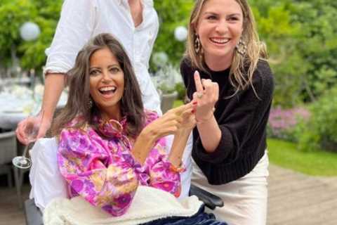 Deborah James beams as she celebrates her brother proposing to girlfriend of 11 years… after a..