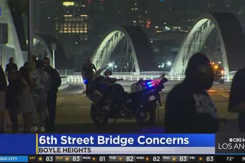 LAPD shuts down 6th Street Bridge to traffic for second night in a row