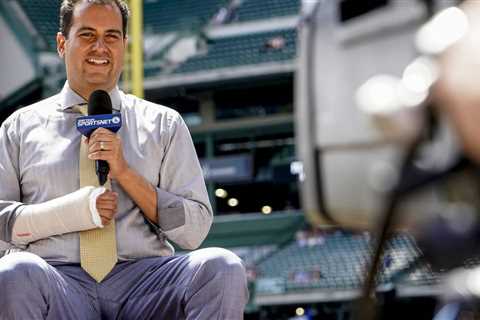 Los Angeles Dodgers TV reporter injured — 6 cracked ribs and a broken wrist — after sliding down..