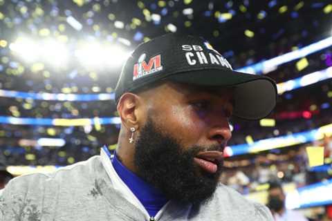 Odell Beckham Jr. in attendance for Los Angeles Rams opener while sporting their colors