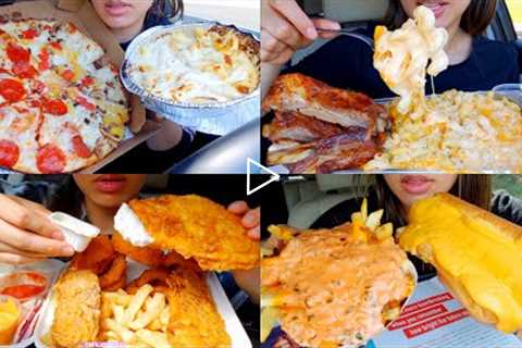 TWILIGHT ASMR VS *Fast Food* CAR MUKBANG | EATING SOUNDS