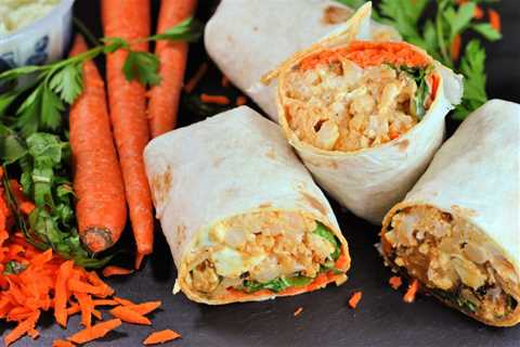 Buffalo Cauliflower and Blue Cheese Wraps + Weekly Menu