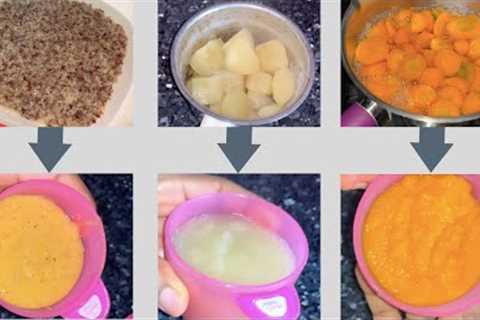 3 Baby food recipes || 6 to 9 months baby food || Healthy & yummy baby food