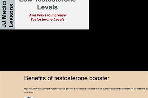 benefits of testosterone booster