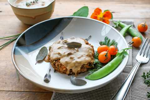 Herbed Lentil Patties with Mushroom Sauce