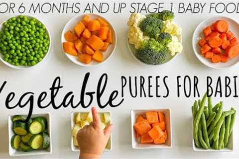 8 VEGETABLE PUREE  for babies 6 months and up