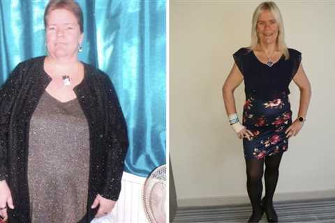Lady sees 12st weight loss after occupying trampolining and also 'bouncing herself slim'..