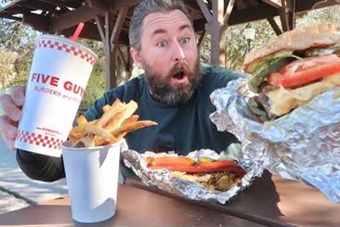 Five Guys Burgers And Fries Food Review - Eating Way Too Much / Thoughts Compared To In N Out