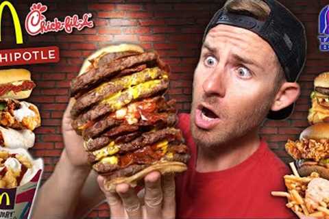 Eating The 10 UNHEALTHIEST Secret Menu Fast Food Items!