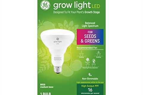 GE BR30 Full Spectrum LED Grow Light Bulb for Indoor Plants, 9-Watt, Full, Balanced Lighting For..