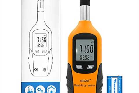 ERAY Temperature and Humidity Gauge Meter with Backlight Digital Psychrometer Thermometer..