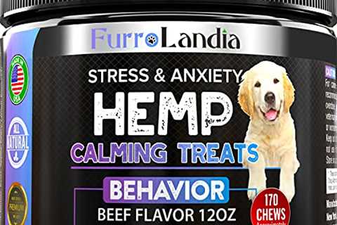 Hemp Calming Treats for Dogs with Anxiety and Stress - 170 Soft Chews - Made in USA - Hemp Oil for..