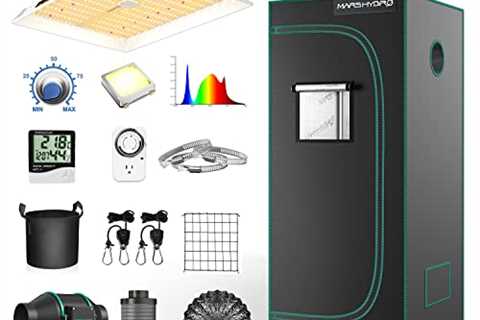 MARS HYDRO Grow Tent Kit Complete 3x3ft TS1000W Dimmable LED Grow Light Full Specturm 2.3x2.3ft..