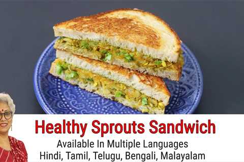 Moong Sprouts Sandwich – Aloo Sandwich Recipe – Potato Sandwich Recipe For Weight Loss