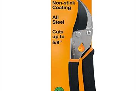 Fiskars 91095935J Steel Pruning Shears Bypass Pruner, 1