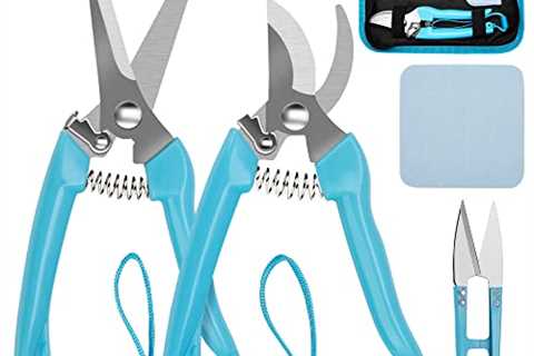 Pruning shears,3Pcs Garden Scissors,Stainless Steel Sharp Blade Gardening Trimming Floral Shears..