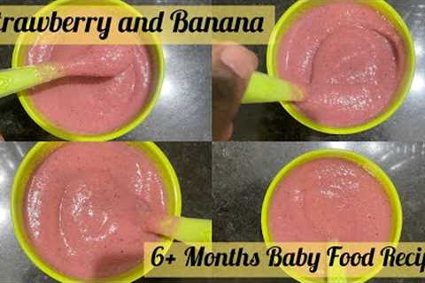 Strawberry Banana Baby Food Recipes | 6+ Months Baby Food