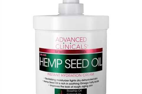 Advanced Clinicals Hemp Seed Lotion. Hemp seed oil cream for dry, rough skin with Rosehip Oil, and..