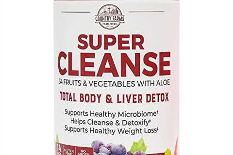 Country Farms Super Cleanse, Organic Super Juice Cleanse, Delicious Drink Powder, 14 Servings, 9.88 ..