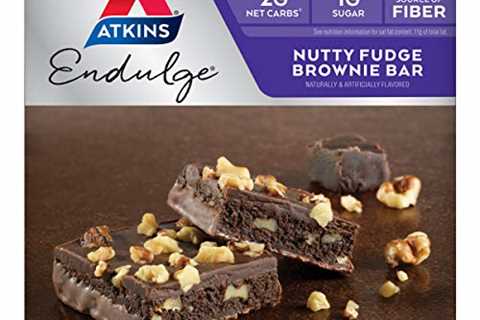 Atkins Endulge Treat Nutty Fudge Brownie Bar. Decadent Brownie Treat with Chocolatey Coating and..