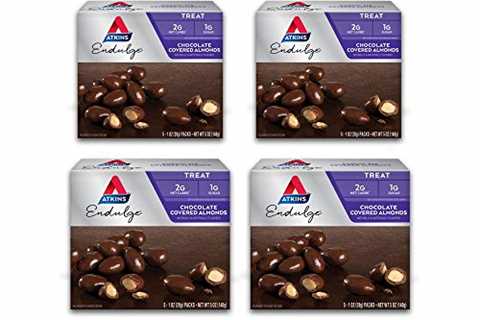 Atkins Endulge Treat Chocolate Covered Almonds. Rich  Crunchy. Keto-Friendly. (20 Pouches)