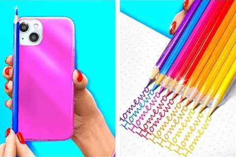 HOW TO SNEAK PHONE IN CLASS || Survival Guide! DIY School Ideas & Parenting Hacks By 123 GO!..