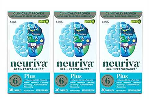 NEURIVA Plus Brain Performance (30 Count), Brain Support Supplement with Clinically Proven Natural..