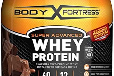 Body Fortress Super Advanced Whey Protein Powder, Chocolate, Immune Support (1), Vitamins C & D..