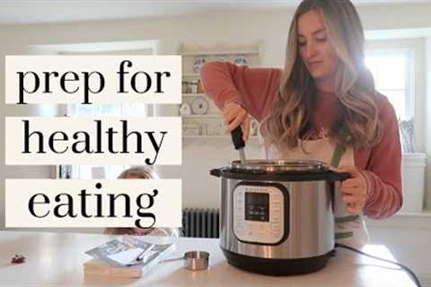 Prep for a Week of Healthy Eating With Me! | Meal Planning & Food Prep | Becca Bristow MA, RD
