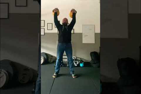 Kettlebell Clean to Thruster with 2 Kettlebells