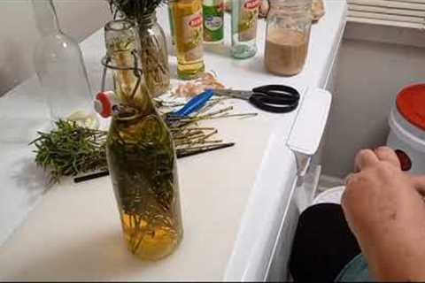 Making A Mexican Mint Marigold Infused Vinegar