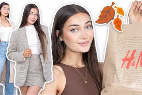 H&M AUTUMN OUTFIT IDEAS! TRY ON CLOTHING HAUL!
