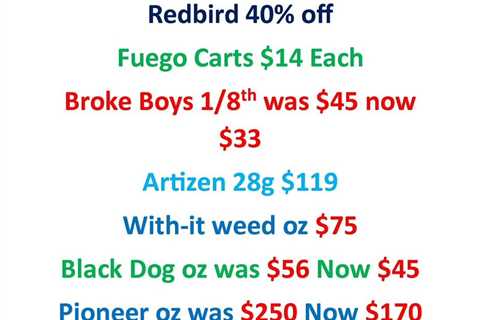 Check out these amazing specials today at Marley 420 #hightimes #hemp #maryjane…