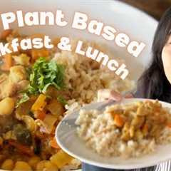 Plant Based HIGH PROTEIN Breakfast & Lunch | Chickpea scramble & Chickpea Curry w/ OYSTER..