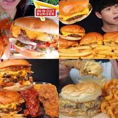 ASMR Burgers Mukbang Compilation 2 | Fast Food Asmr | Satisfying eating sounds