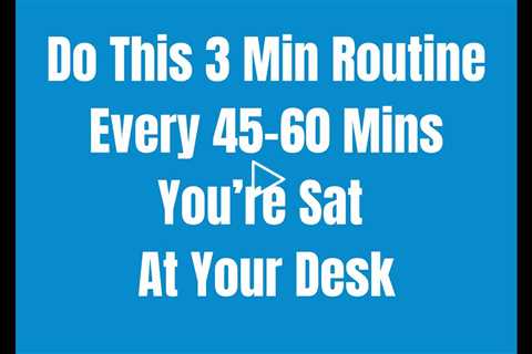 Desk Worker #BackPain? Do This 3 Min Routine To Avoid More #pain n