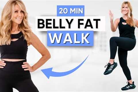 20-Minute Belly Fat Walking Workout | Walking Exercise For Weight Loss!