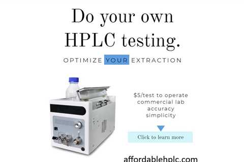 Do your own testing to optimize CBD extraction.     Reach out to learn more.   …