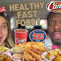 We Ate ONLY HEALTHY FAST FOOD Items ALL DAY! [Food Challenge]