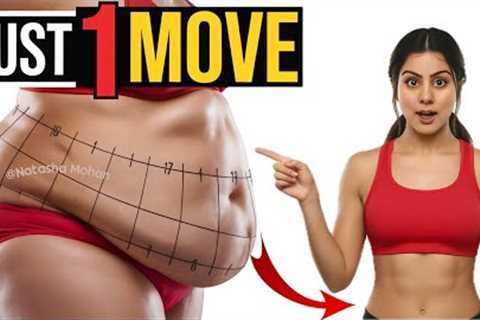 Results in 7 Days | Just 1 Easy Exercise To Lose Belly Fat at Home (No Floor, No Planks)