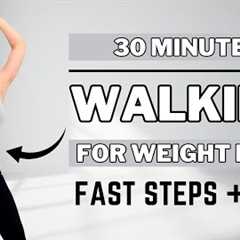 🔥30 Min TURBO WALKING for WEIGHT LOSS🔥Abs & Core Workout🔥ALL STANDING🔥NO JUMPING🔥KNEE..