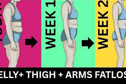 Reduce Belly + Thigh + Arms at Home 🔥 Full Workout for Belly Fat , Thigh Fat & Arm Fat 💯🔥