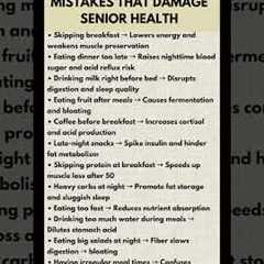 Meal timing mistakes seniors make #seniorhealth #seniorwellness #education #nutritiontips #agewell