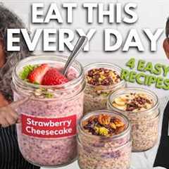 4 Easy Healthy Overnight Oats for Weight Loss & Gut Health