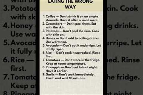 9 Foods You’ve Been Eating the Wrong Way (Most People Do This) #healthyfood #wholefooddiet #faddiets